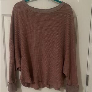 Anthropologie Mauve Textured Knit Top